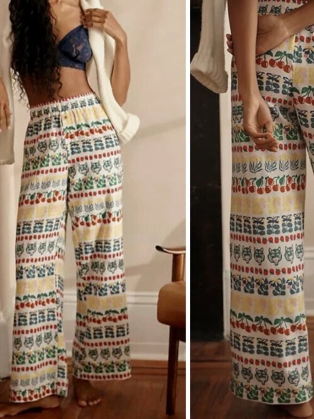Anthropologie x Liv Lee Wild Tiger Pajama Pants Medium